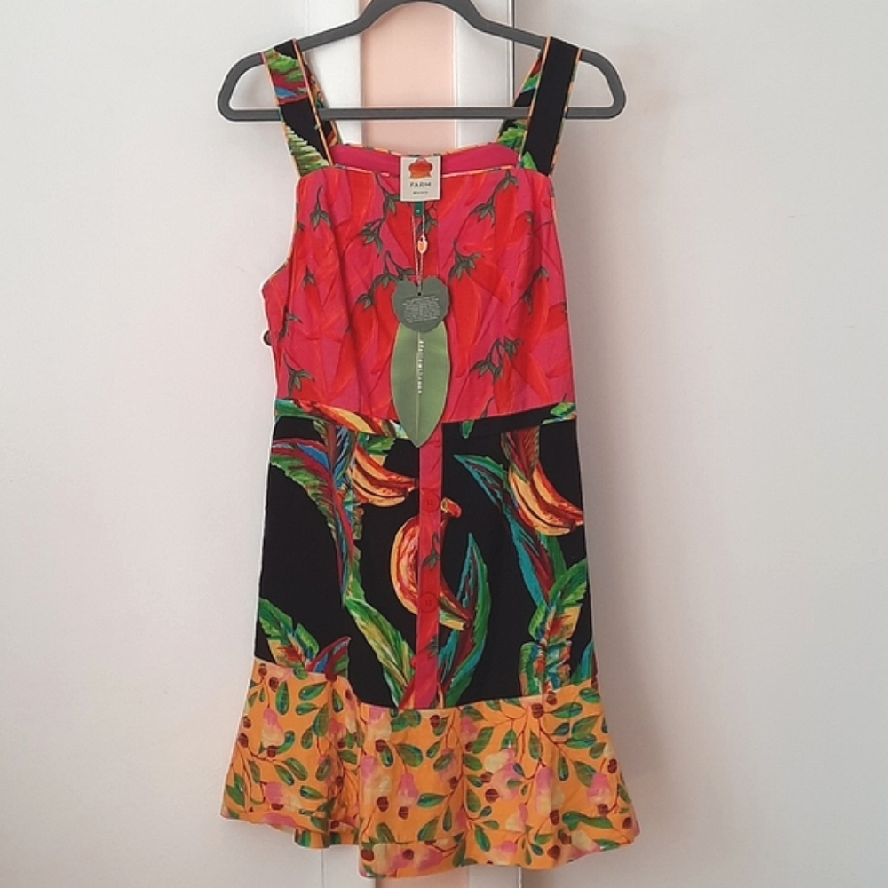 FARM Rio Multi-Color Tropical Fruit-Print Mini Dress - Picture 2 of 7
